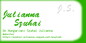 julianna szuhai business card